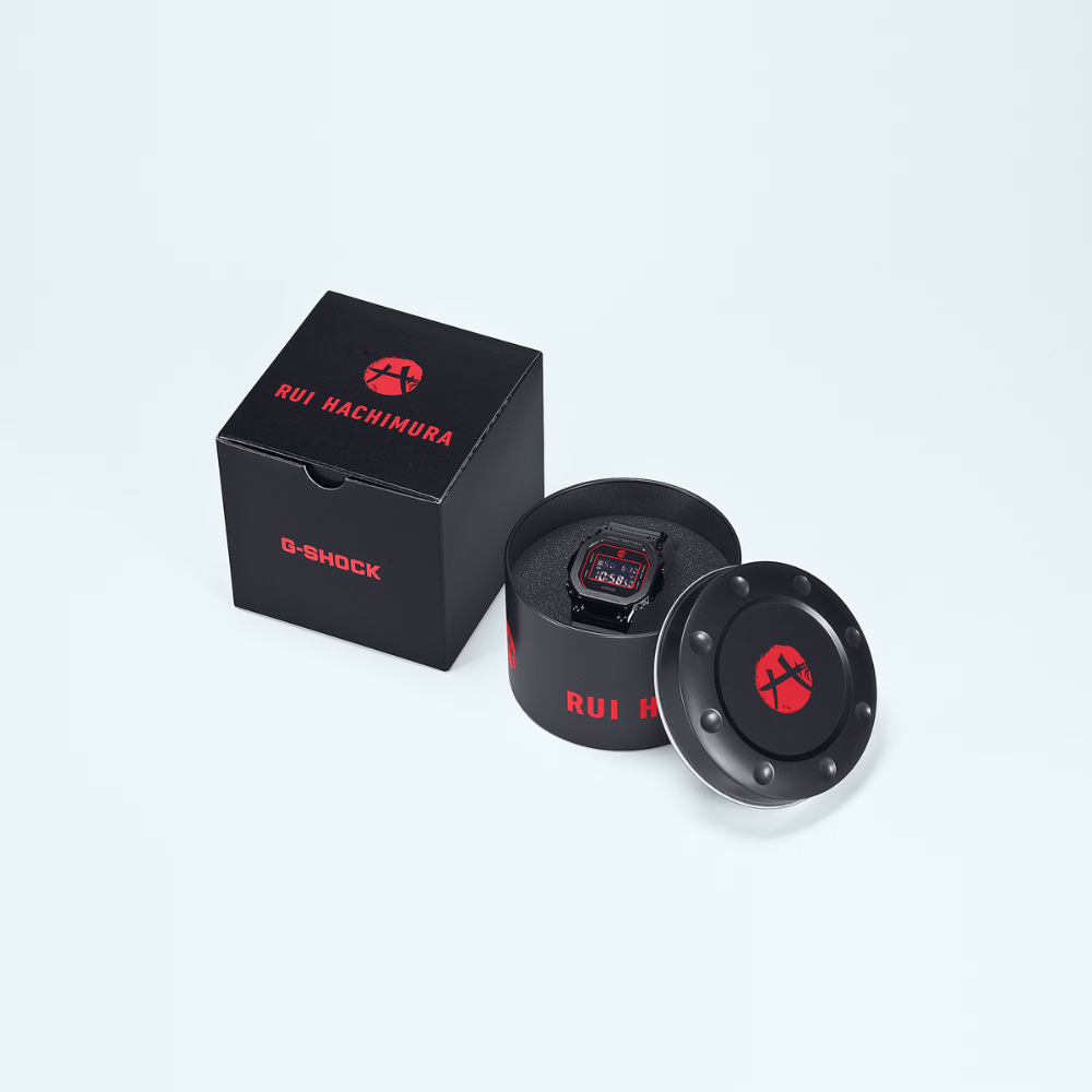 Casio G-SHOCK GM-5600RH-1D Men’s Digital Black & Red Rui Hachimura Limited Edition Watch, Metal Bezel, 200M Water Resistant