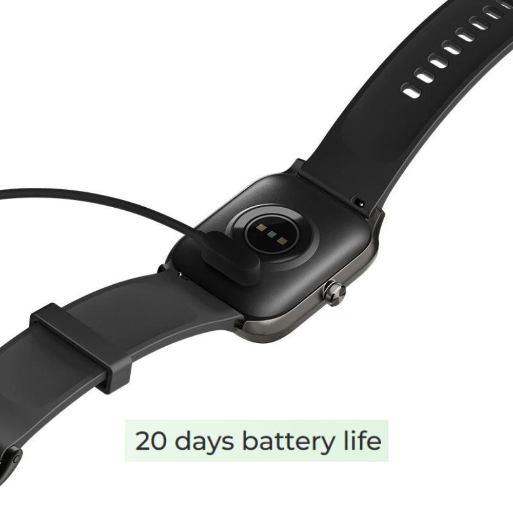 Haylou GST Global Smart Watch – 1.69” HD Full Touch Display, 12 Sports Modes, SpO₂ & Heart Rate Monitoring, Sleep Tracker, 20-Day Battery Life, IP68 Waterproof – Android & iOS Compatible